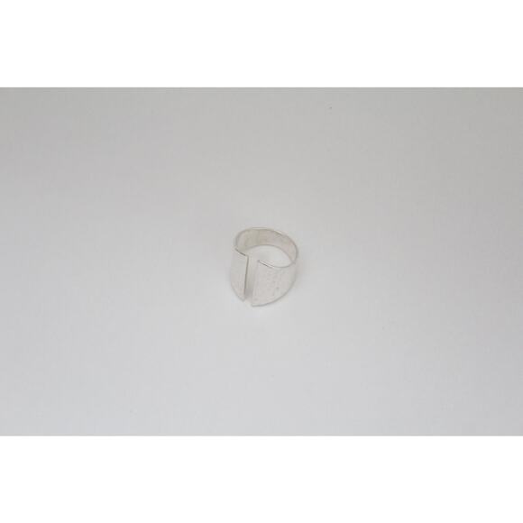 Sterling Silver Adjustable Hammered Shield Ring, Adjustable Hammered Shield Ring - Picture 9 of 9